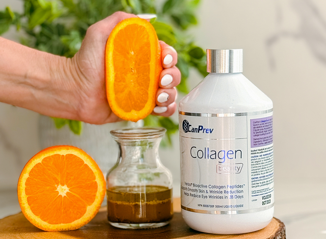 Citrus Beauty Salad Dressing with a squeeze of fresh orange juice